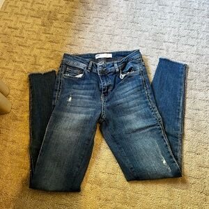 Zara Jeans Rhinestones Along the Sides